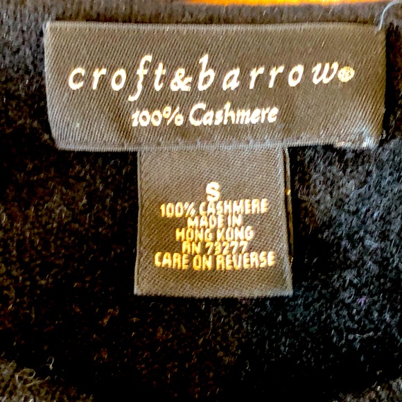 CASHMERE szS blk cardigan Croft & Barrow Super soft and in pristine condition - Picture 3 of 4